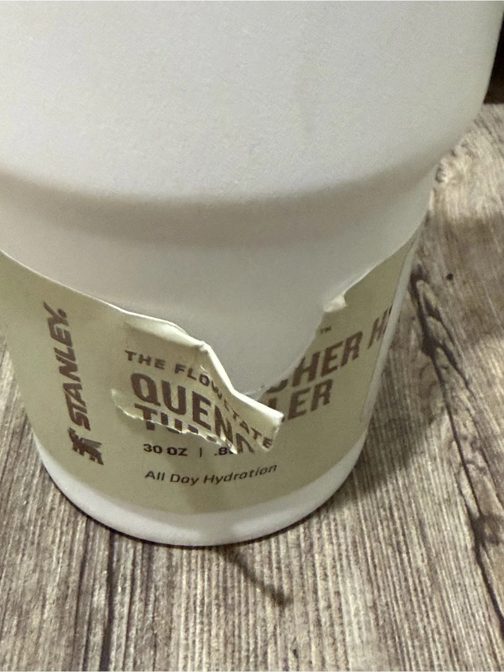 Stanley 30 oz Quencher H2.0 Flowstate Tumbler Frost White NEW No Straw See Flaw - Picture 4 of 10